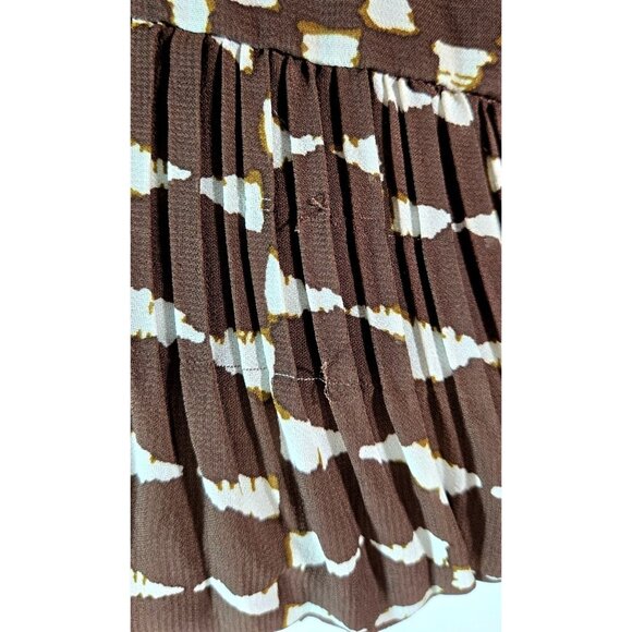 Jumper Dress Brown White Maxi 8/20 Avenue Geometric Tribal Print African Party - Picture 7 of 15